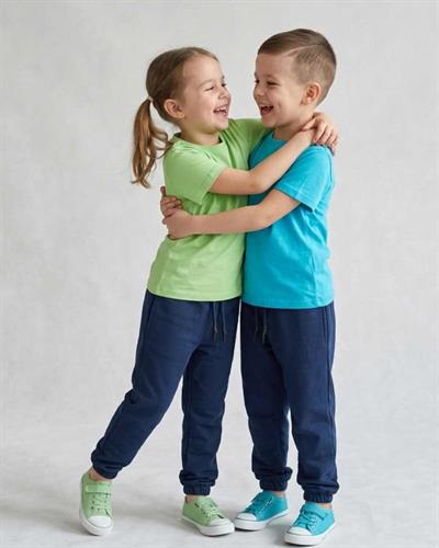 %100 Pamuk Unisex Lacivert Basic Günlük Eşofman Alt - Rahat Kesim