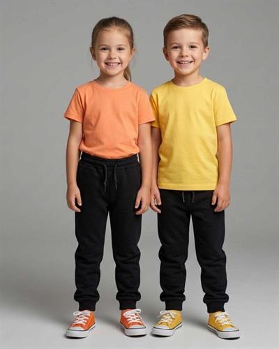 %100 Pamuk Unisex Siyah Basic Günlük Eşofman Alt - Rahat Kesim