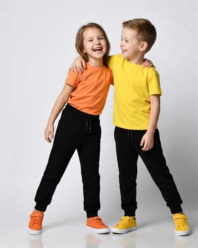 %100 Pamuk Unisex Siyah Basic Günlük Eşofman Alt - Rahat Kesim