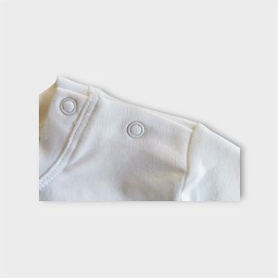 Beyaz Dinozor Baskılı Uzun Kollu Erkek Çocuk T-shirt