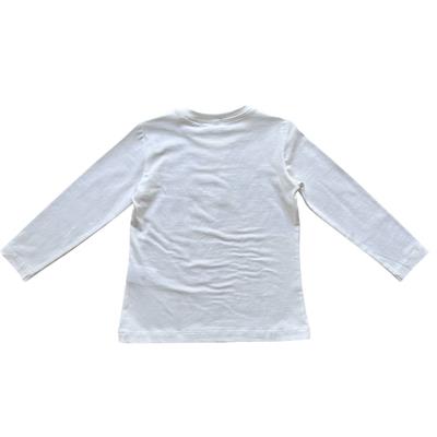 Kız Çocuk Ekru İnce Uzun Kollu T-Shirt