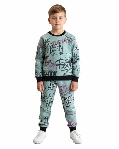 4–14 Yaş Erkek Çocuk Sweatshirt Mint