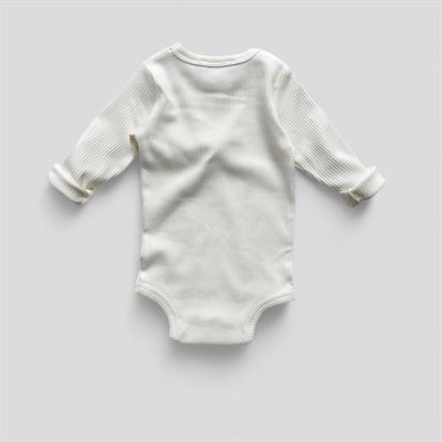 3 Ay–2 Yaş Yumuşak ve Rahat %100 Modal Beyaz Bebek Uzun Kol