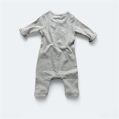 3 Ay–2 Yaş Yumuşak ve Rahat %100 Modal Açık Gri Bebek Uzun Kollu Tulum