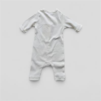 3 Ay–2 Yaş Yumuşak ve Rahat %100 Modal Beyaz Bebek Uzun Kollu Tulum