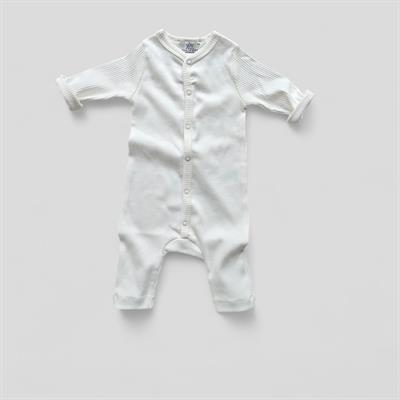 3 Ay–2 Yaş Yumuşak ve Rahat %100 Modal Beyaz Bebek Uzun Kollu Tulum