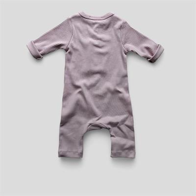 3 Ay–2 Yaş Yumuşak ve Rahat %100 Modal Lila Bebek Uzun Kollu Tulum