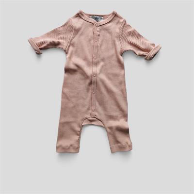 3 Ay–2 Yaş Yumuşak ve Rahat %100 Modal Pembe Bebek Uzun Kollu Tulum