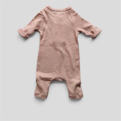 3 Ay–2 Yaş Yumuşak ve Rahat %100 Modal Pembe Bebek Uzun Kollu Tulum