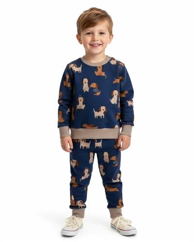 6 Ay–5 Yaş Erkek Çocuk Köpek Baskılı Sweatshirt