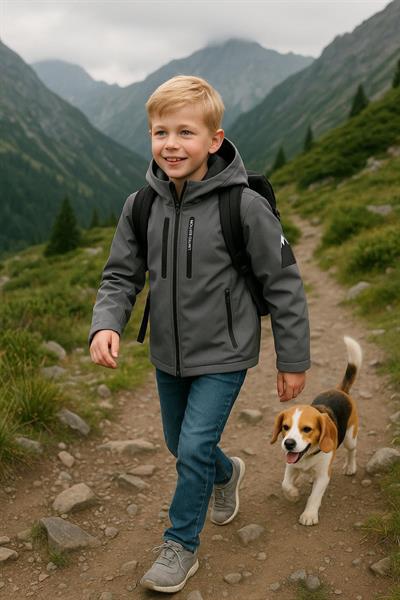 Sıcak ve Rahat 7–12 Yaş Erkek Çocuk Bronxboy Antrasit Mont