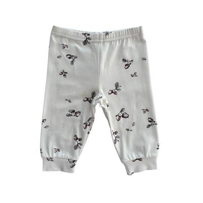 9 Ay–5 Yaş Kız Çocuk Fındık Desenli Yumuşak Modal Kumaş Pijama Takımı