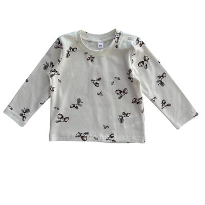 9 Ay–5 Yaş Kız Çocuk Fındık Desenli Yumuşak Modal Kumaş Pijama Takımı