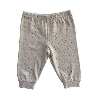 9 Ay–5 Yaş Kız Çocuk Puantiye Desenli Yumuşak Modal Kumaş Pijama Takımı