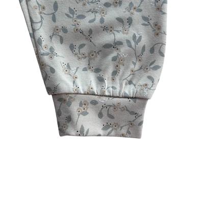 9 Ay–5 Yaş Kız Çocuk Yaprak Desenli Yumuşak Modal Kumaş Pijama Takımı