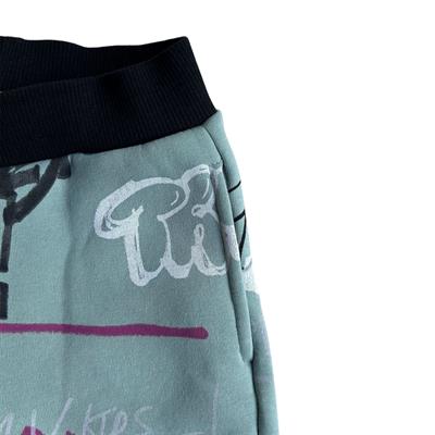 4–14 Yaş Erkek Çocuk Baskılı Lastikli Eşofman Altı Mint