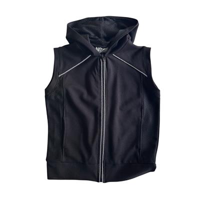 4–14 Yaş Erkek Çocuk Fileli Reflektör Çizgili Yelek Siyah