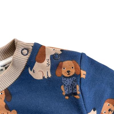 6 Ay–5 Yaş Erkek Çocuk Köpek Baskılı Sweatshirt