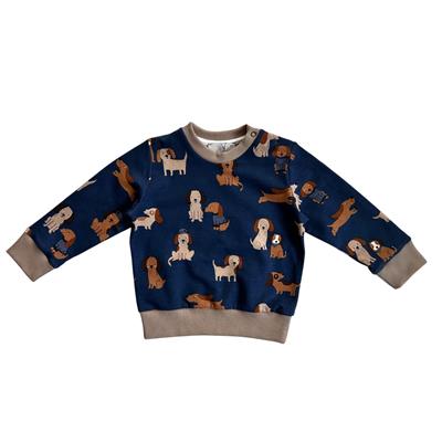 6 Ay–5 Yaş Erkek Çocuk Köpek Baskılı Sweatshirt
