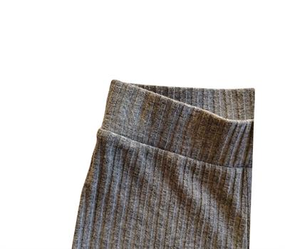 4-14 Yaş Günlük ve Kullanışlı Kız Çocuk Gri İspanyol Paça Pantolon