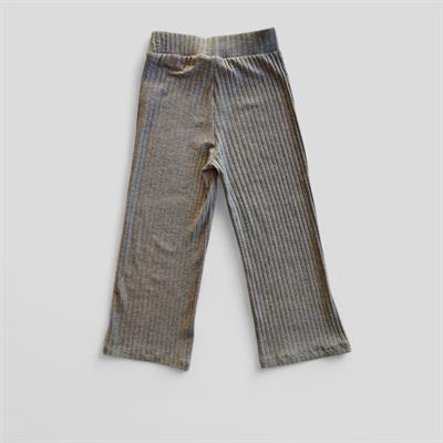 4-14 Yaş Günlük ve Kullanışlı Kız Çocuk Gri İspanyol Paça Pantolon