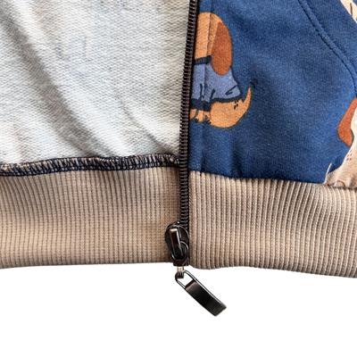 6 Ay–5 Yaş Erkek Çocuk Köpek Baskılı Kapüşonlu Hırka