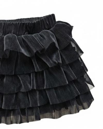 Kız Çocuk Siyah Tütü Etek Kat Kat Kabarık Şık Tül Model