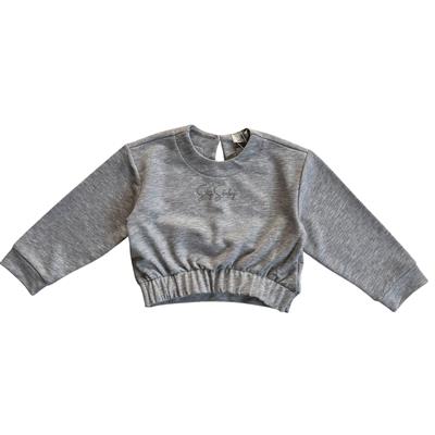 Rahat ve Günlük Model Kız Çocuk Gri Sweat Takım