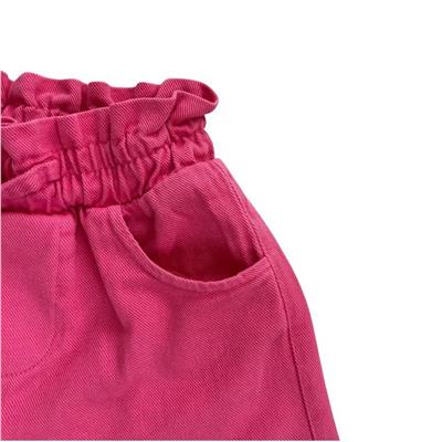 3–10 Yaş Fuşya Marul Bel Model Lastikli Kız Çocuk Pantolonu