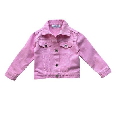 3–10 Yaş Pembe Kot Model Kız Çocuk Ceketi