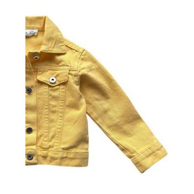 3–10 Yaş Sarı Kot Model Kız Çocuk Ceketi