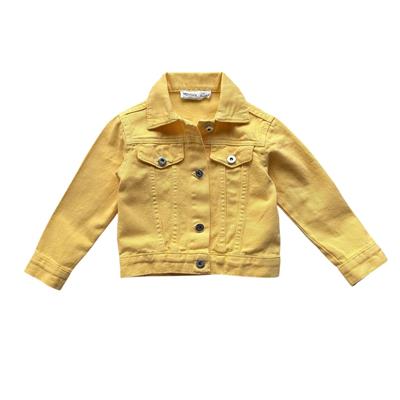 3–10 Yaş Sarı Kot Model Kız Çocuk Ceketi
