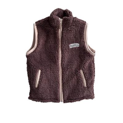 Sıcak Tutan Model 4–12 Yaş Erkek Çocuk Kahverengi Peluş Yelek