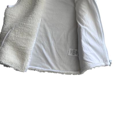 Sıcak Tutan Model 4–12 Yaş Erkek Çocuk Krem Peluş Yelek