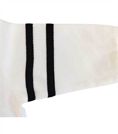 9 Ay–2 Yaş Bebek Siyah Şeritli Beyaz Eşofman Takımı