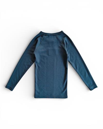 Sıcak Tutan ve Esnek Kumaş  3–14 Yaş Erkek Çocuk Termal Uzun Kollu Mavi T-Shirt 