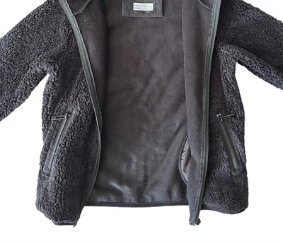 Sıcak Tutan Yumuşak Doku 7–14 Yaş Erkek Çocuk Siyah Peluş Mont