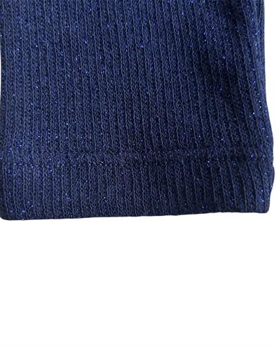 Zarif ve Rahat Model 5–12 Yaş Kız Çocuk Lacivert Simli Elbise