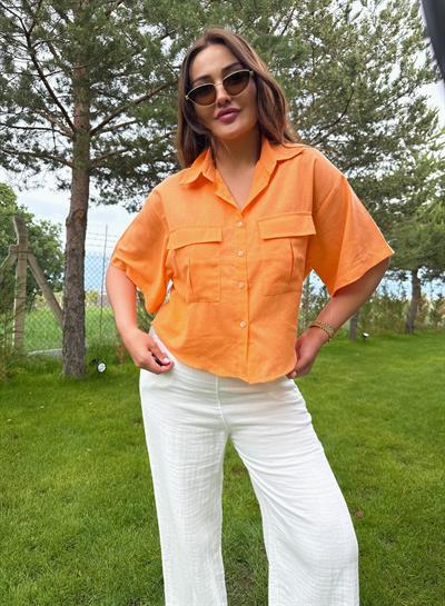 Zara Keten Gömlek