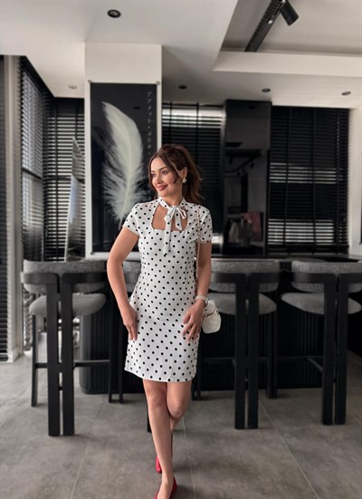 ZARA MODEL BAĞLAMALI ELBİSE