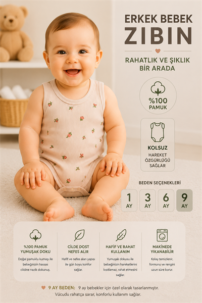 Kız Bebek Küçük Kalp Desenli Zıbın-Krem  TESTTTT