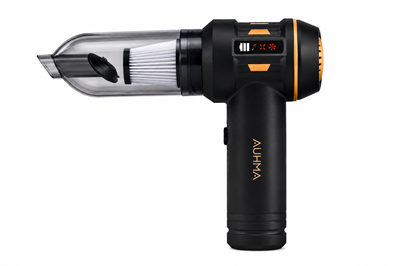 AUHMA AHV-20 22.000Pa 100W Kablosuz Araç Süpürgesi LED Işıklı 6000mAh Brushless Motor Hava Üfleme Çekme Siyah