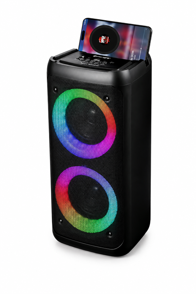 Blic BLS-50 RGB Bluetooth Hoparlör Mikrofonlu Karaoke Taşınabilir Kablosuz Ses Sistemi