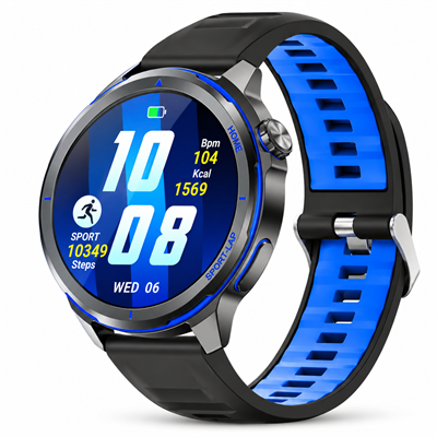 Kalobee SK58 Premium Akıllı Saat 1.53” – Bluetooth Arama & Çağrı Cevaplama, AI Sesli Asistan, Kalp Ritmi, Uyku ve Spor Takibi, IP68-Mavi