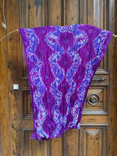 Shibori Fular - Sıcak Mor