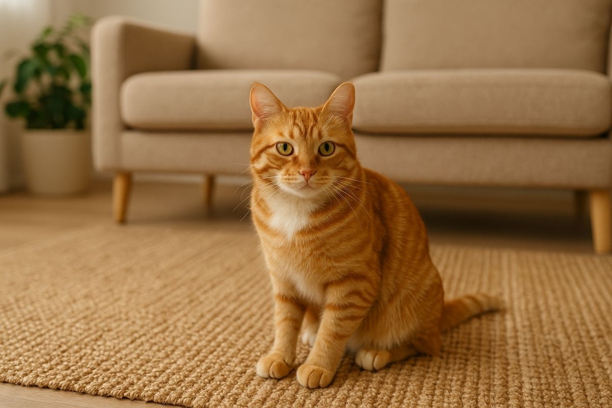 Kedi için evcil hayvan dostu doğal jüt sisal halı