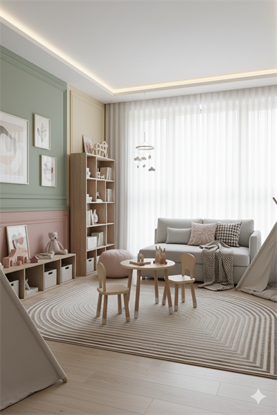 Geometrik Şekilli Özel Kesimli Dekoratif Modern Halı – Krem Bej