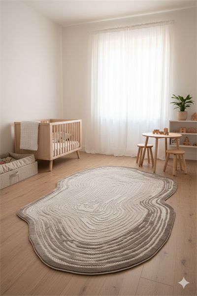 Şekilli Özel Kesimli Dekoratif Modern HalI