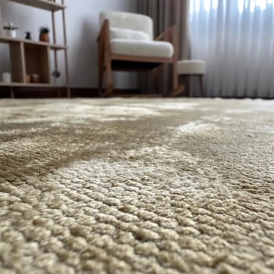 Aura Premium Gold Amber El İşçiliği Lüks Viskon Halı