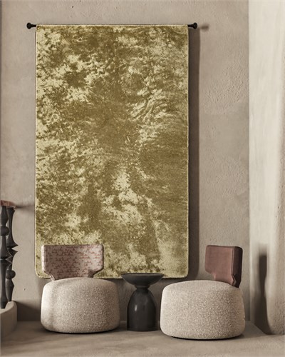 Aura Premium Gold Amber El İşçiliği Lüks Viskon Halı